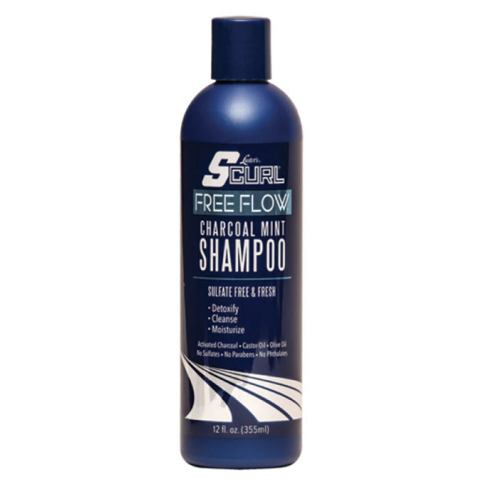 Scurl Free Flow Charcoal Mint Shampoo 355ml